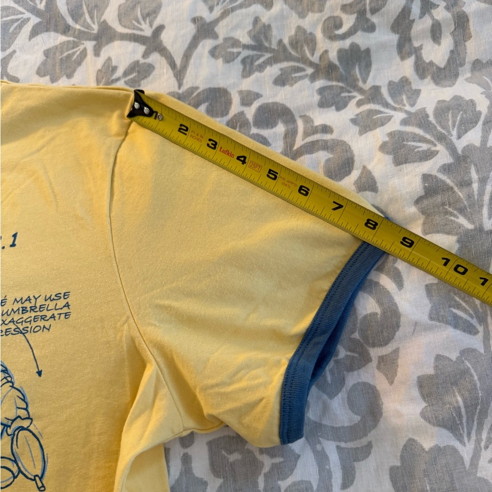 Disney Studio Collection The Three Caballeros Sketch Ringer T Shirt Sz L Yellow - Picture 6 of 6